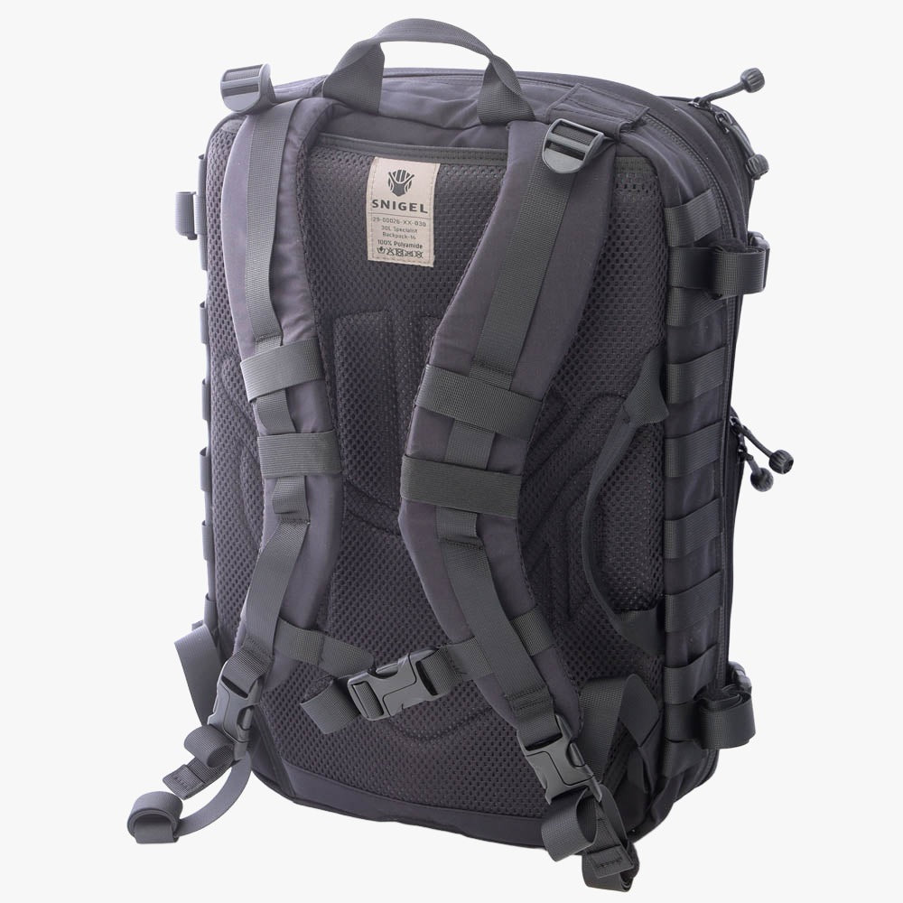 Snigel Specialist Backpack 30L – modulär insatsryggsäck, svart