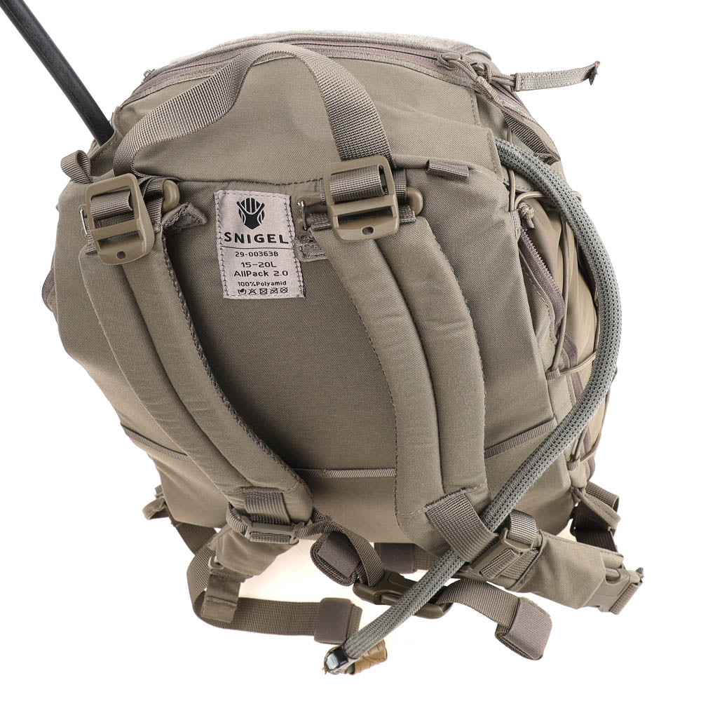 Snigel All Pack 2.0 – allsidig 10–20 L ryggsäck, grå