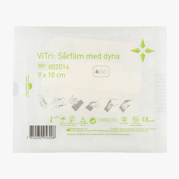 Vitri Sårfilm med dyna 9 x 10 cm
