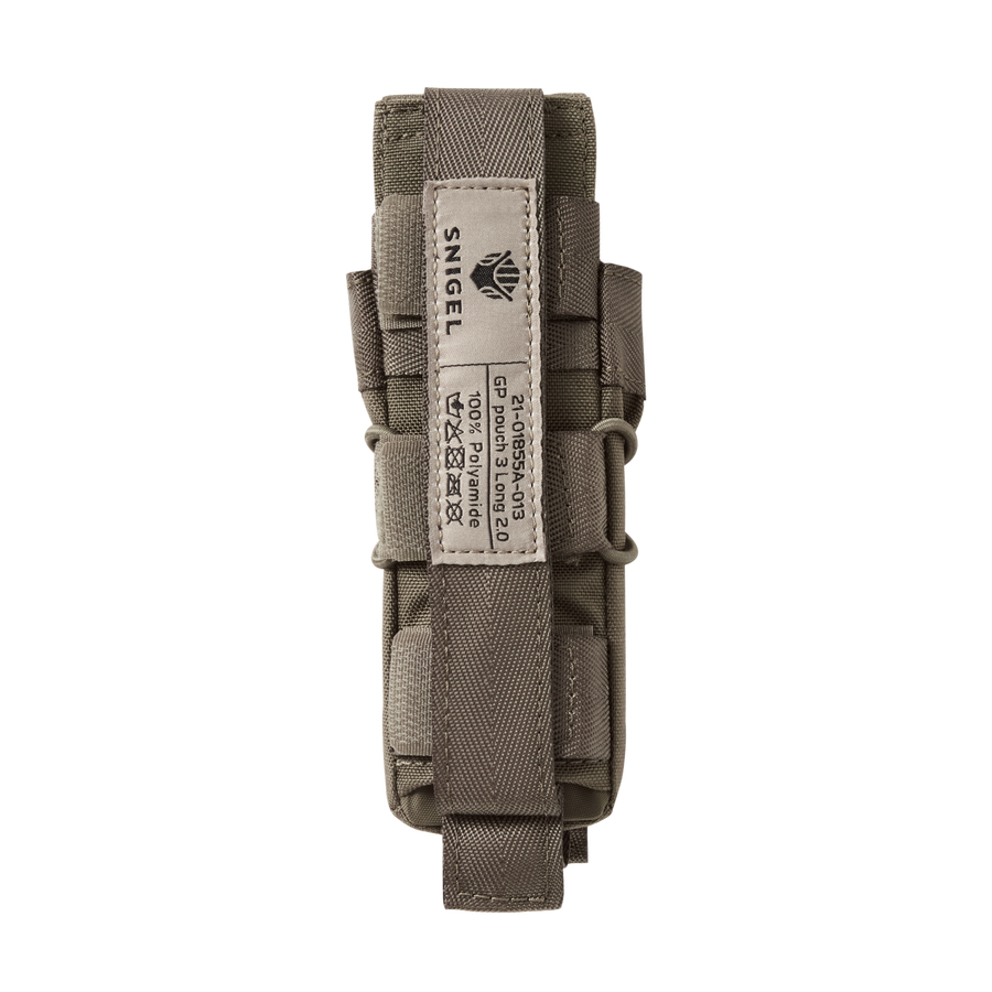 Snigel GP Pouch 3 Long - Avlång Universalficka (Grå)