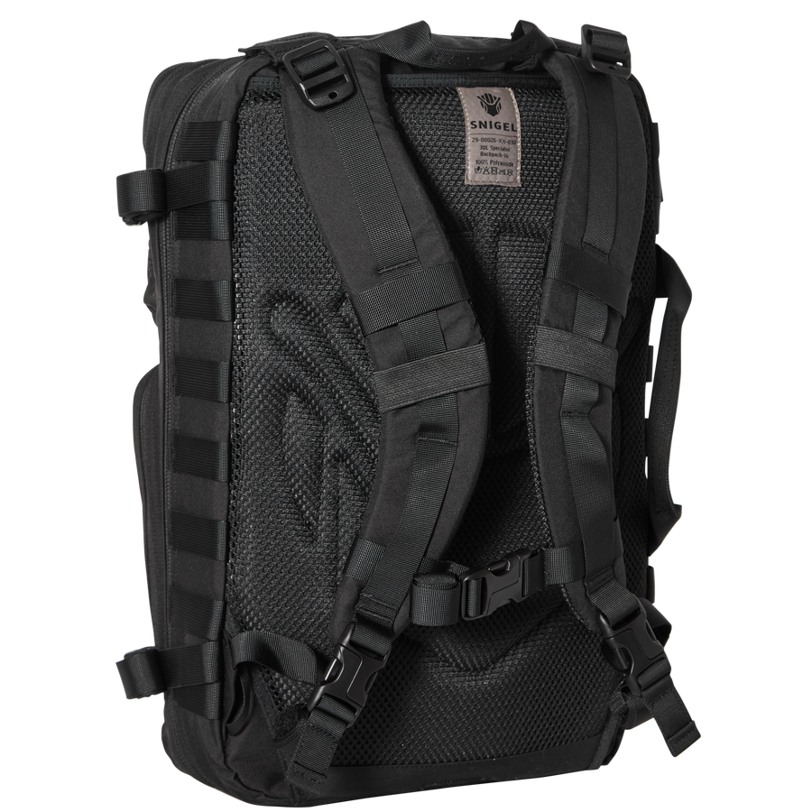 Snigel Specialist Backpack 30L – modulär insatsryggsäck, svart