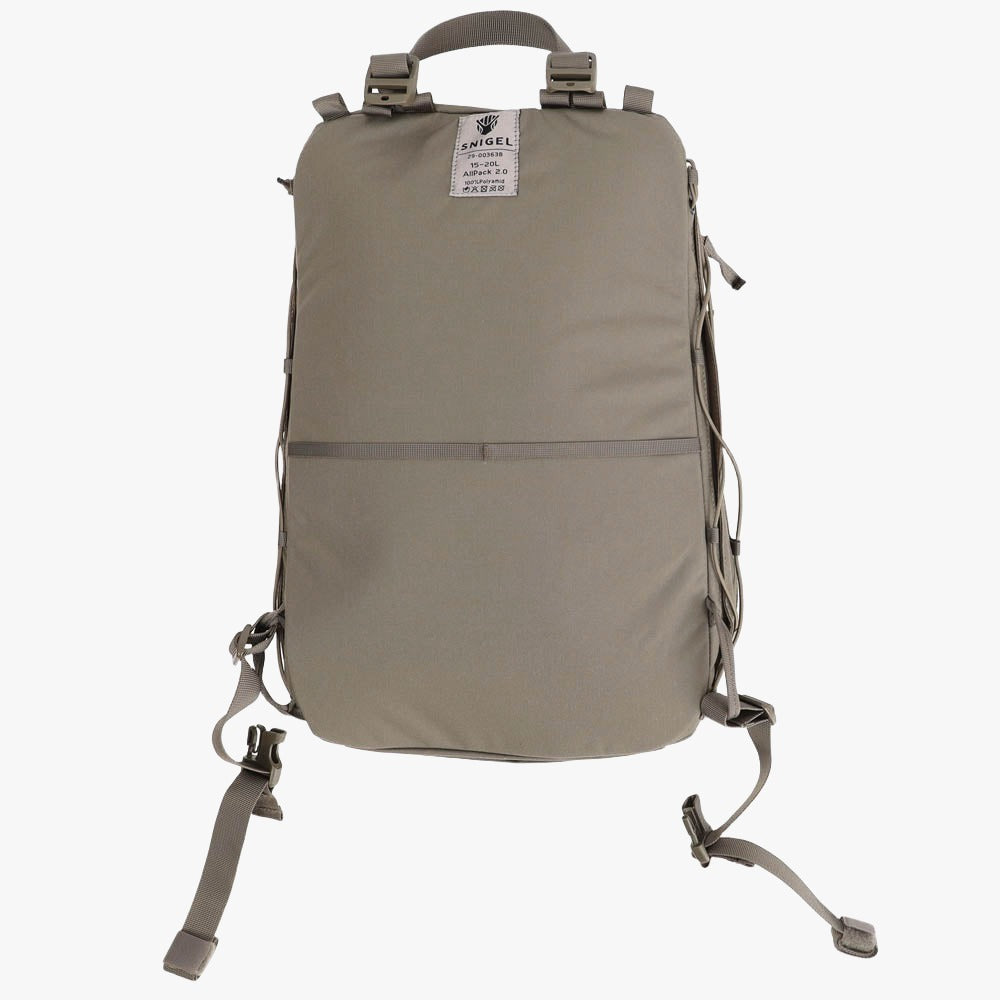 Snigel All Pack 2.0 – allsidig 10–20 L ryggsäck, grå