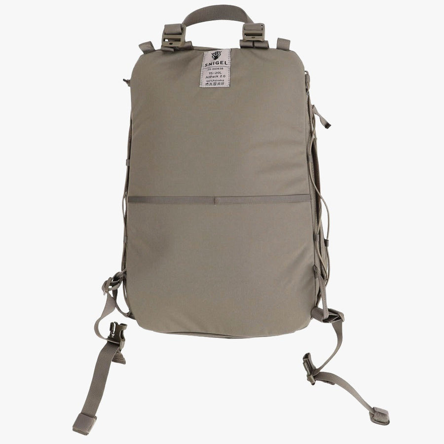 Snigel All Pack 2.0 – allsidig 10–20 L ryggsäck, grå