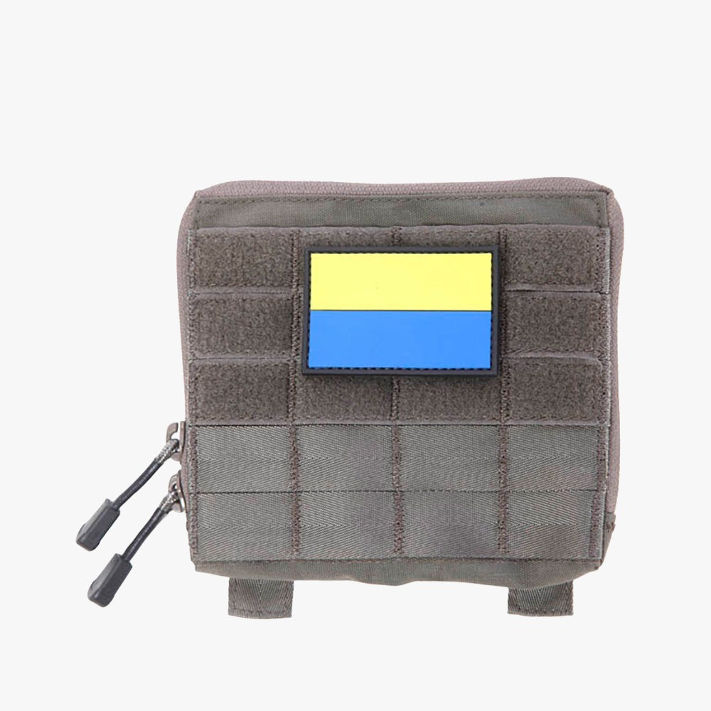 Snigel Blå/Gult märke 40 × 27 mm – Kardborremärke (Blå/Gul)