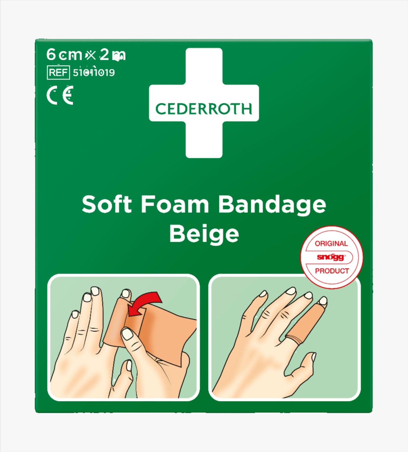 Fingerförband Cederroth Soft Foam 6 cm x 2 m