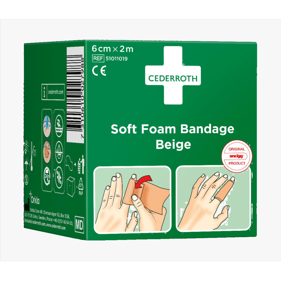 Fingerförband Cederroth Soft Foam 6 cm x 2 m