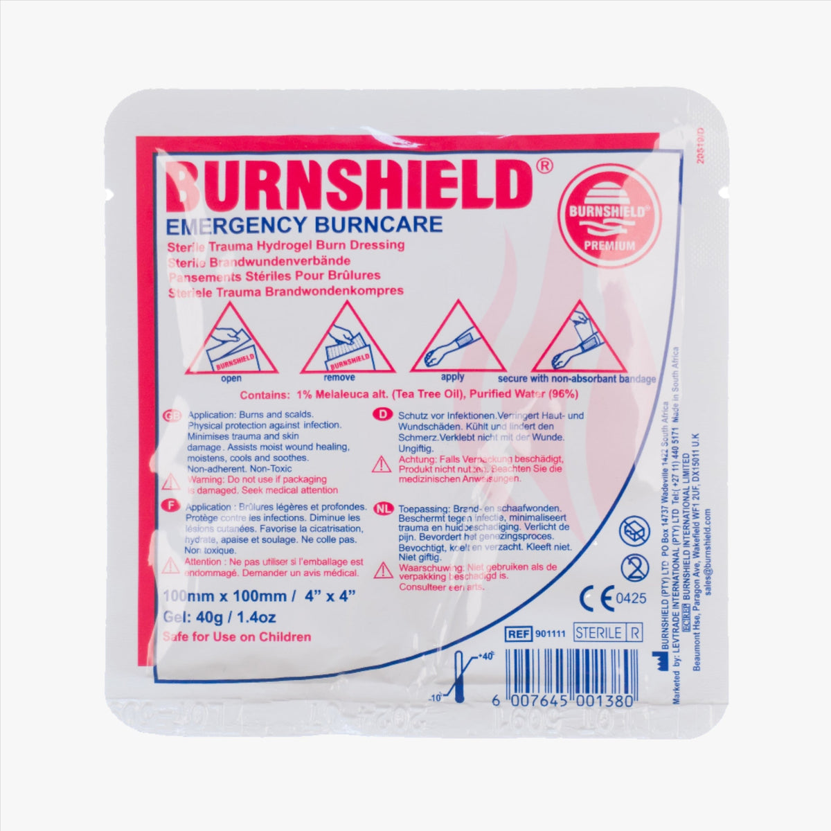 Snögg Burnshield Brännskadeförband 10 x 10 cm