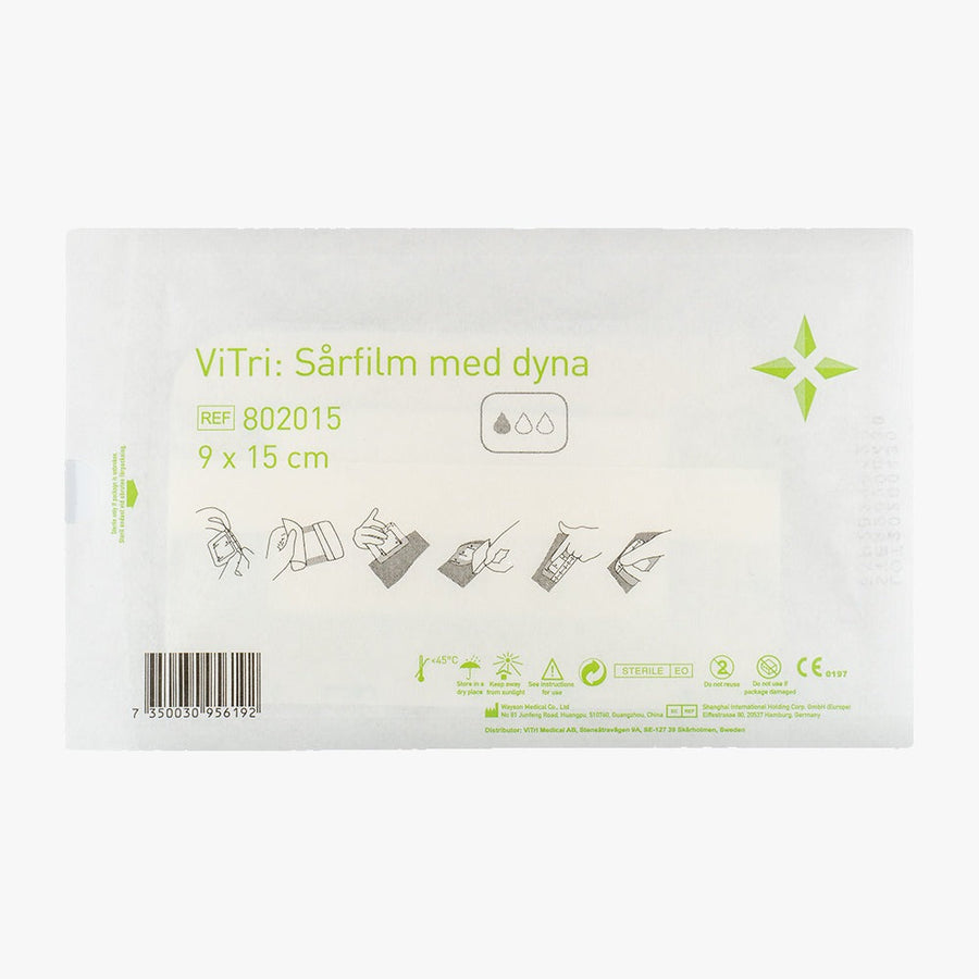 Vitri Sårfilm med dyna 9 x 15 cm