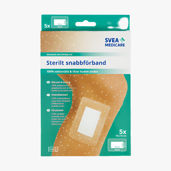 Svea Medicare Sterilt Snabbförband 10 x 15 cm 5 st