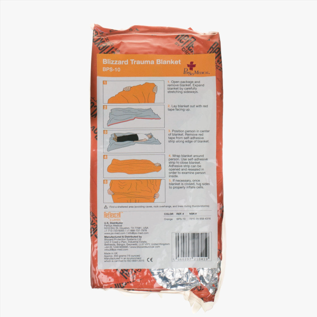 Blizzard Räddningsfilt Orange 230 x 196 cm TOG 5 isolering