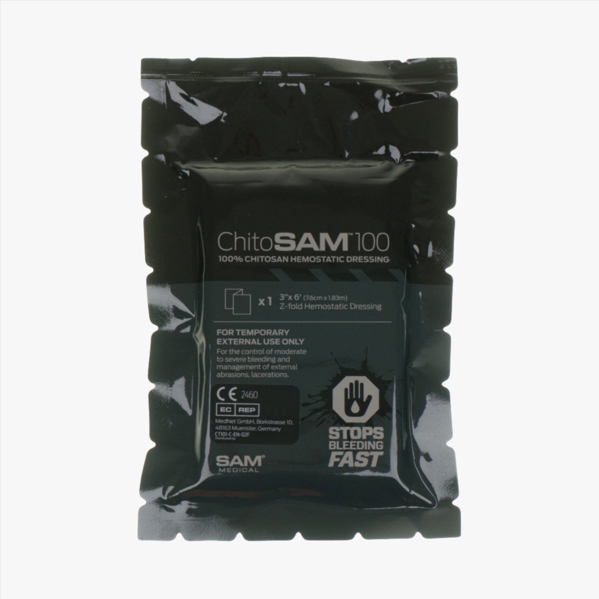 ChitoSAM™ 100 Hemostatisk Gasväv (Z-vikt, 7,6cm x 1,8m)