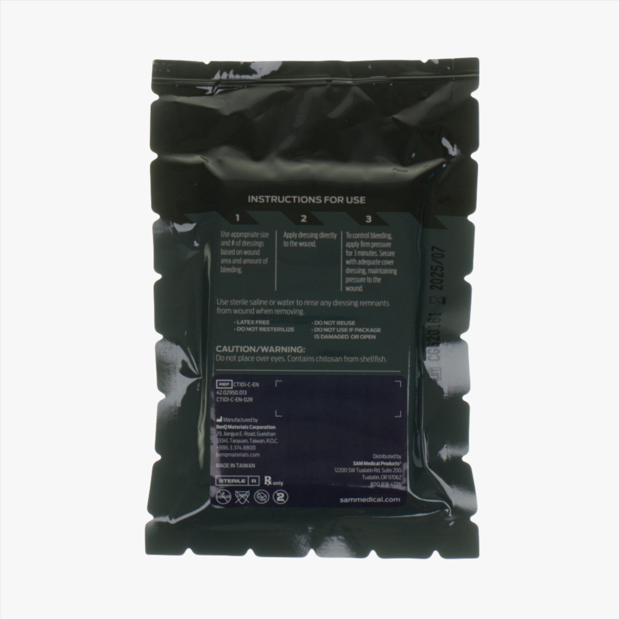 ChitoSAM™ 100 Hemostatisk Gasväv (Z-vikt, 7,6cm x 1,8m)