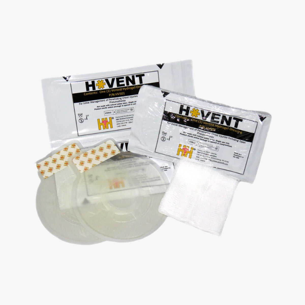 H&H Hyvent Vented Chest Seal Twin Pack (23 x 21 cm)