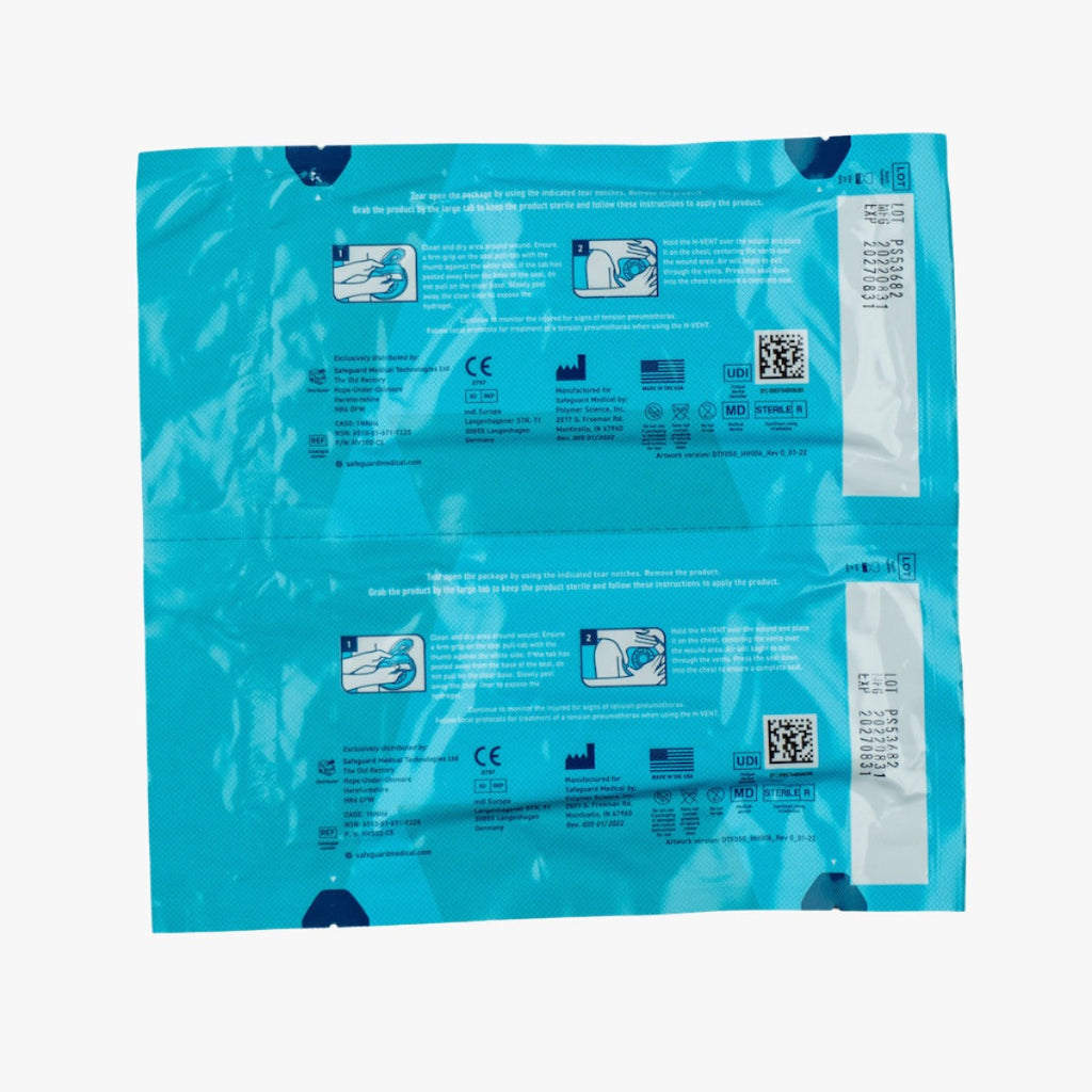 H&H Hyvent Vented Chest Seal Twin Pack (23 x 21 cm)