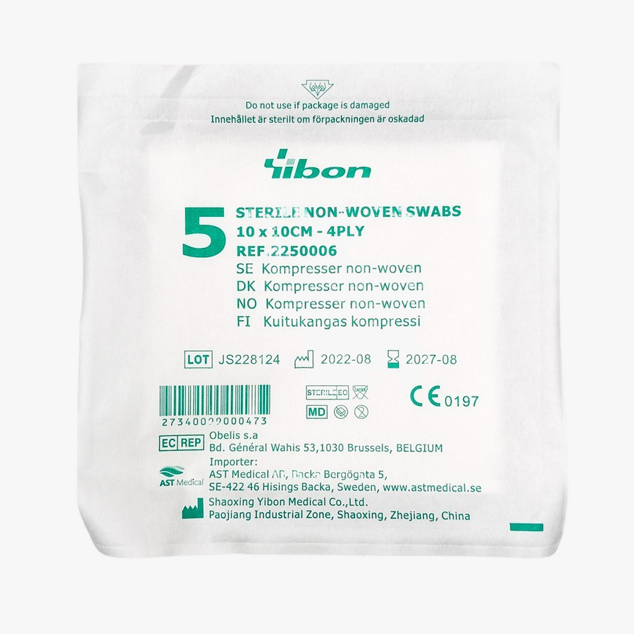 Kompress 10 x 10 cm 4PLY 5-pack steril 30 st
