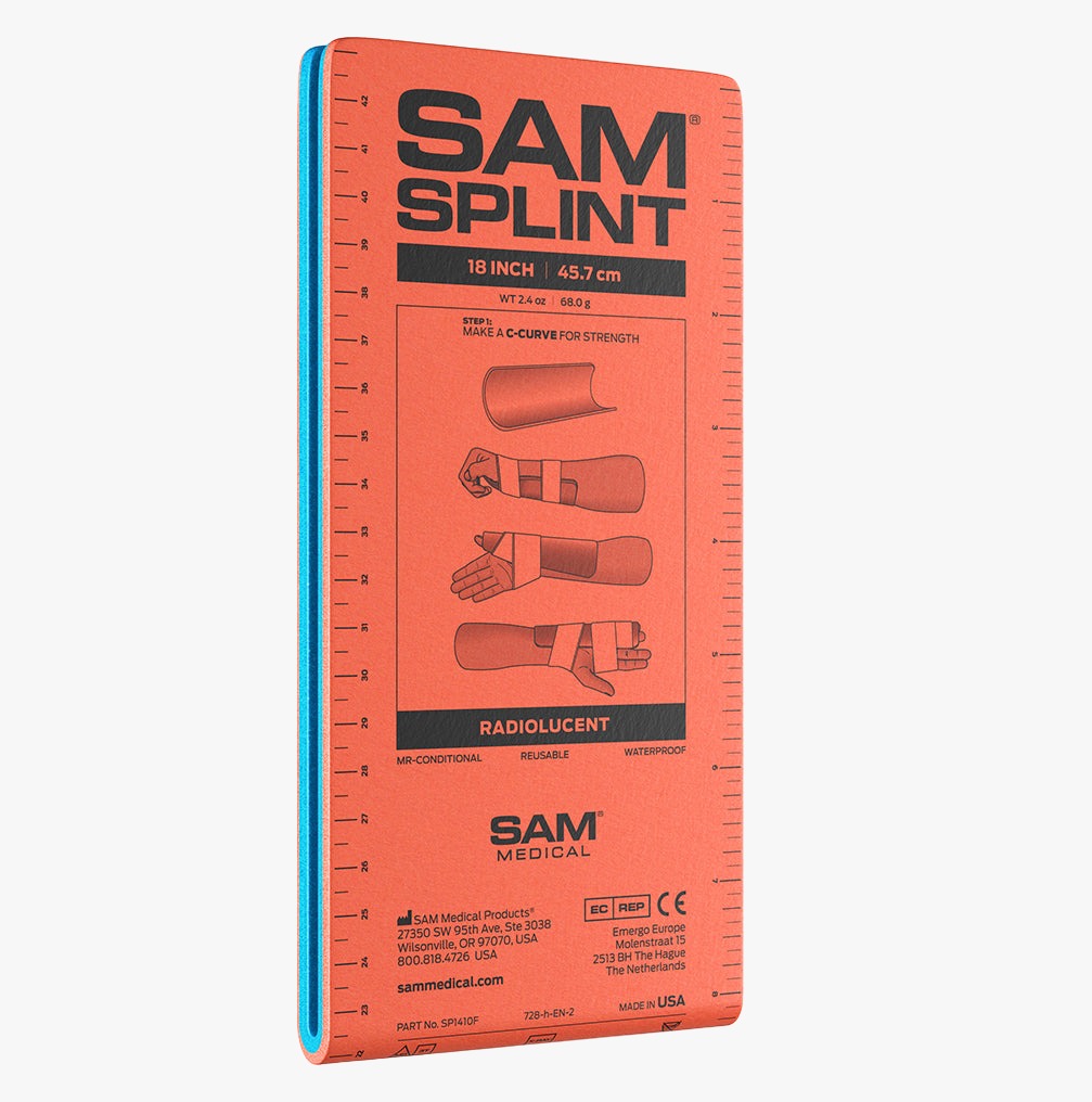 SAM Splint – formbar spjäla 45 cm (18ʺ), orange/blå