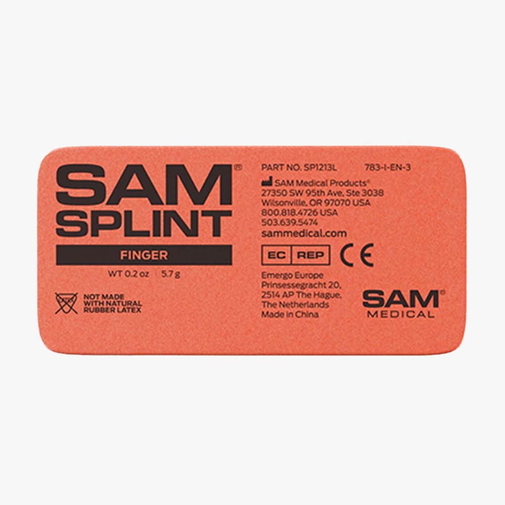 SAM Finger Splint – fingerspjäla 10 cm, orange/blå